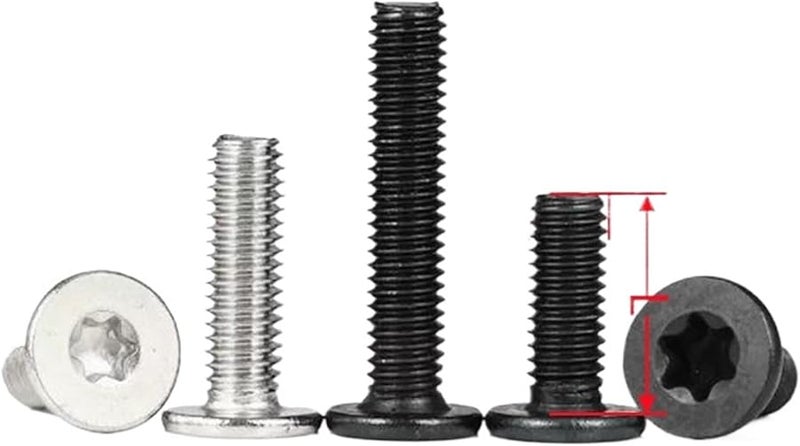 304 Stainless Steel Black Ultra Thin Low Profile Wafer Head Socket Cap Screws M6x16 10pcs - Image 2